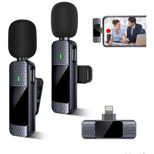 Wireless Lavalier Microphone for iPhone - Black